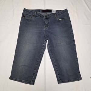 Mudd Women's Blue Denim Bermudas 13